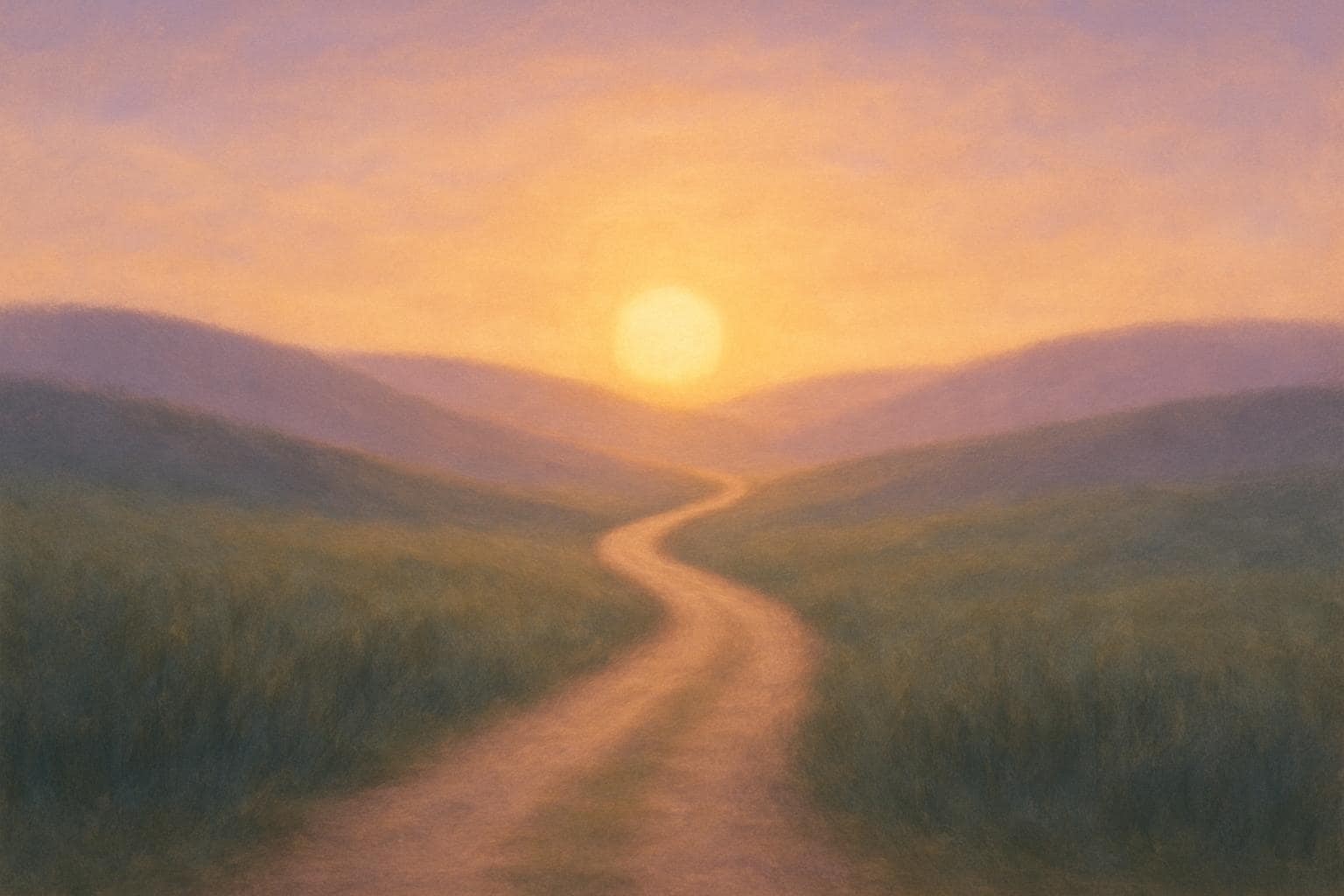 A quiet path toward a golden sunrise symbolizing career and financial momentum